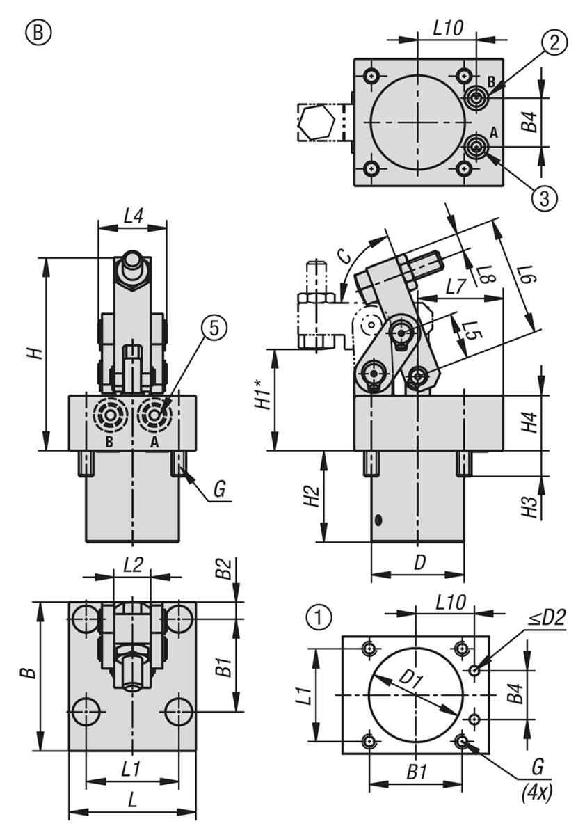 Napinacze dźwigniowe hydrauliczne podwójnego działania